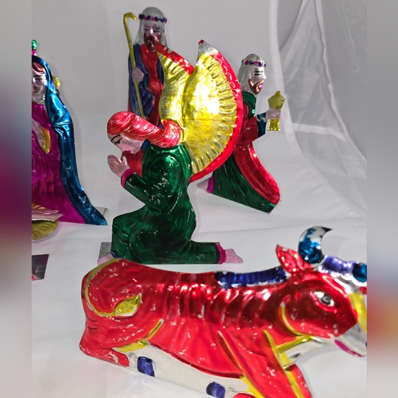 10pc Vintage Punched Tin Nativity *as is* - Picture 3 of 5